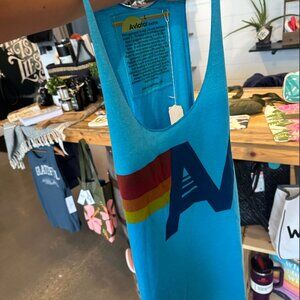 Aviator Nation Neon Blue Logo Tank